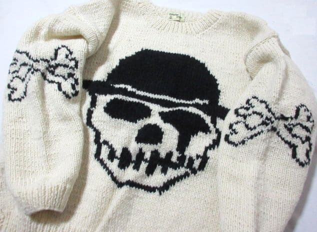 macmahon knitting millsスカル Hat Skull 白