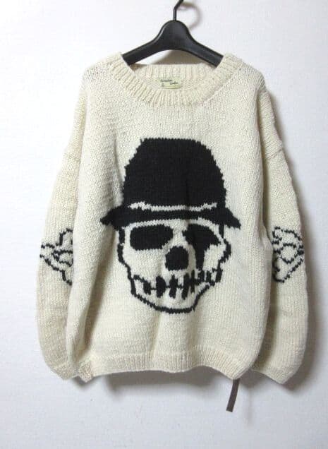 macmahon knitting millsスカル Hat Skull 白