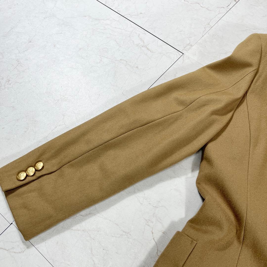 ✨美品バーバリーズ ダブルテーラードジャケット 金ボタン 希少キャメル ワッペン