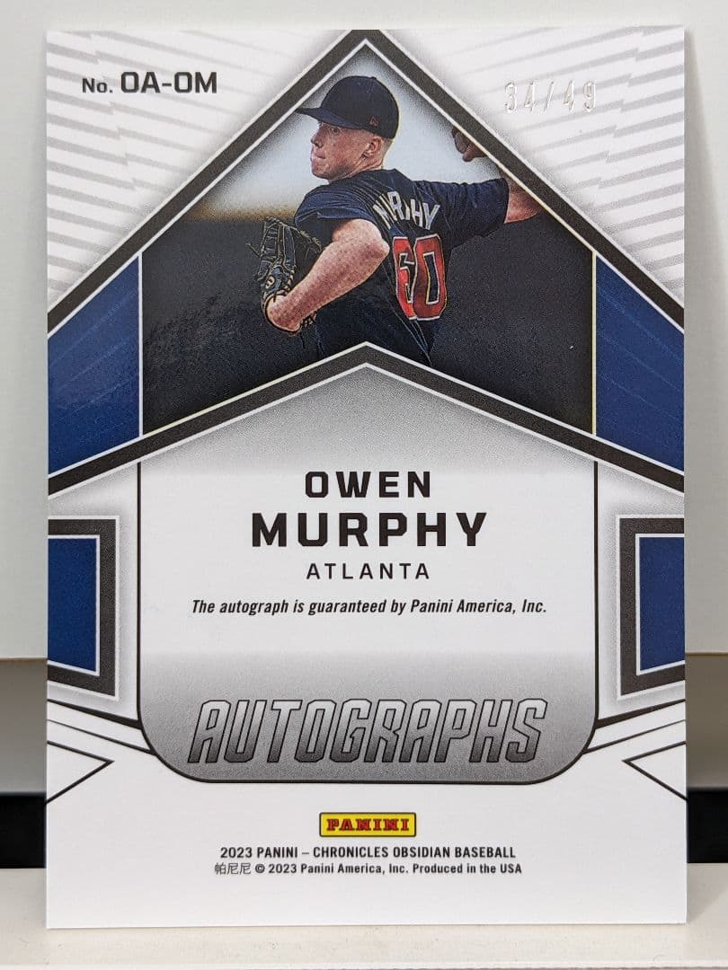 OWEN MURPHY TOPPS 2023 自筆サイン auto /49シリ