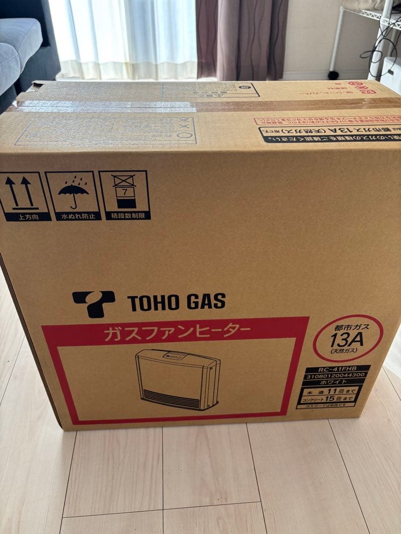 TOHO GAS ガスファンヒーター RC-41FHB 都市ガス用　ガスコード付