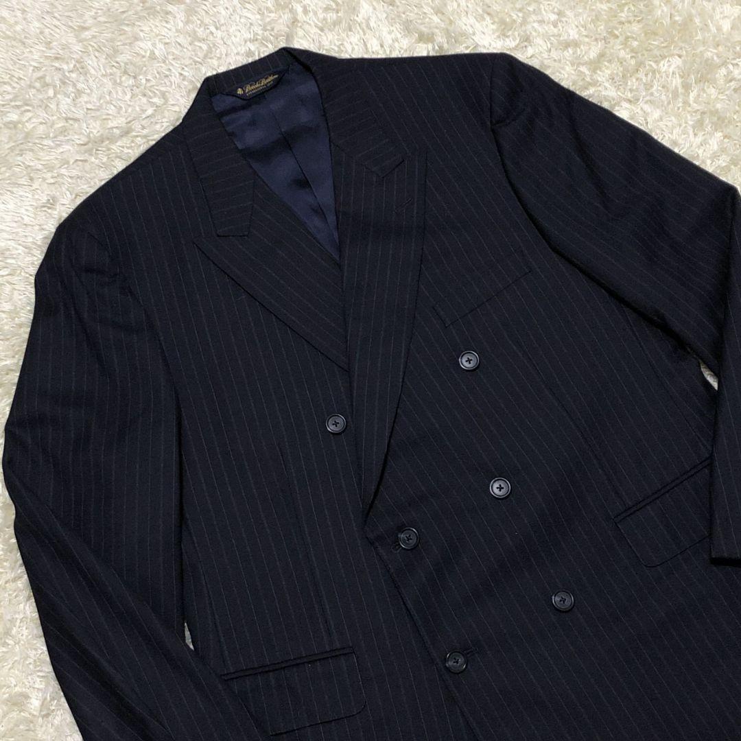 【極美品】ブルックスブラザーズ ダブルブレスト ジャケット 紺 ストライプ
