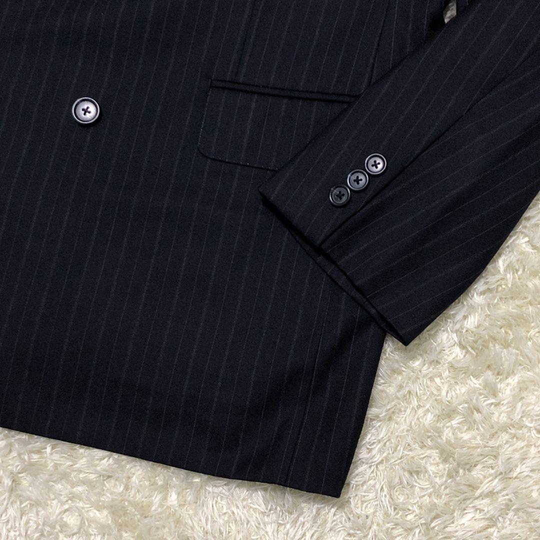 【極美品】ブルックスブラザーズ ダブルブレスト ジャケット 紺 ストライプ