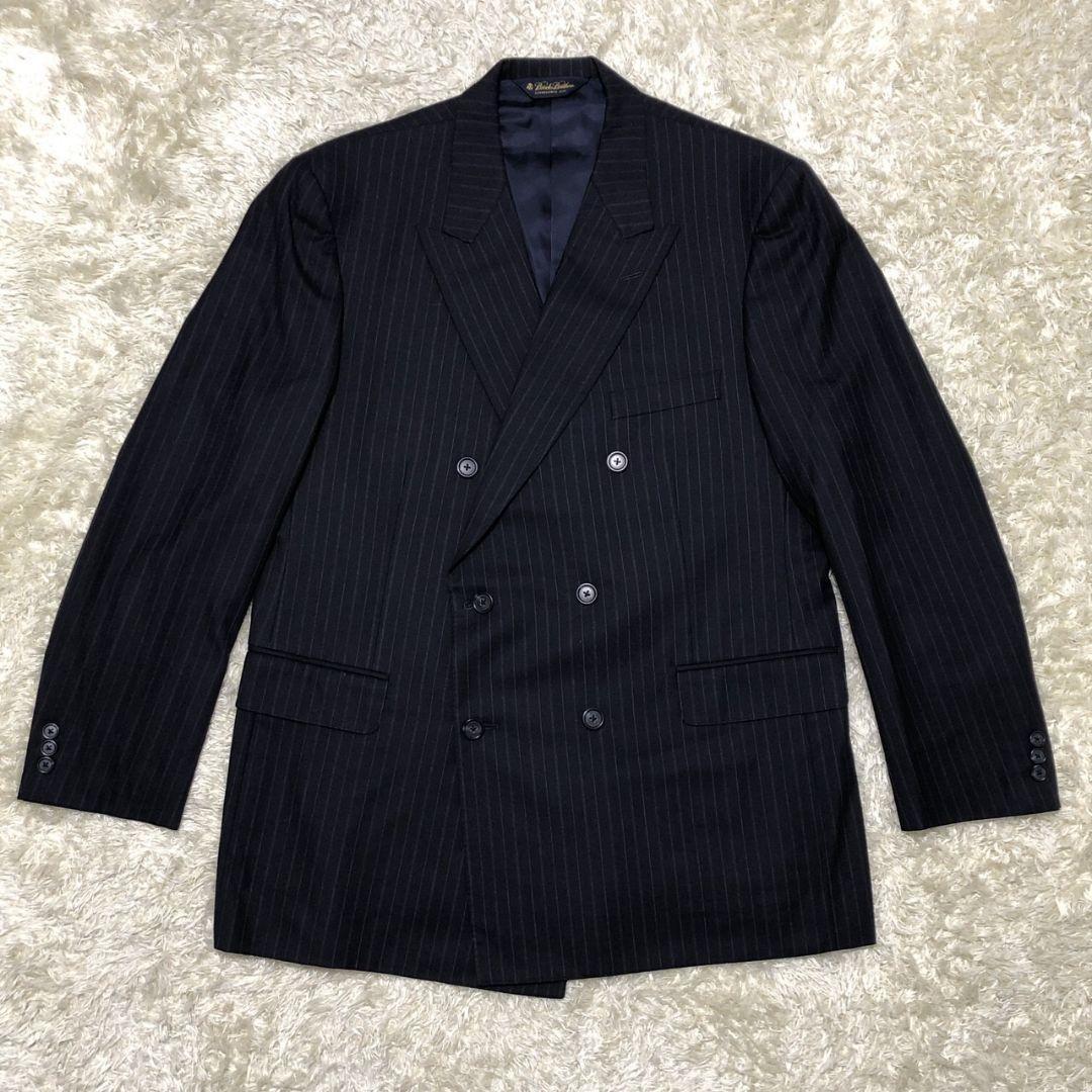 【極美品】ブルックスブラザーズ ダブルブレスト ジャケット 紺 ストライプ