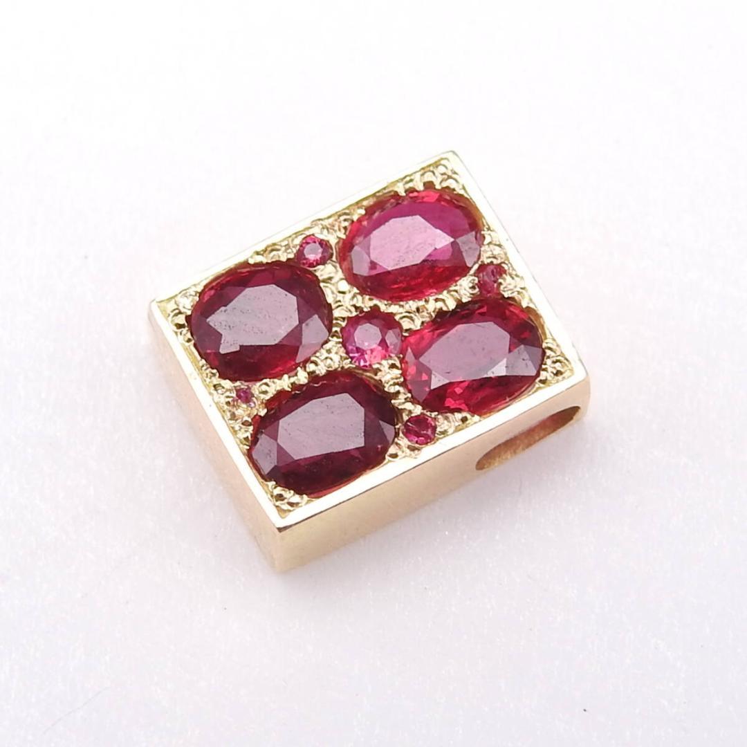 K18 イエローゴールド ルビー0.9ct ペンダントトップ