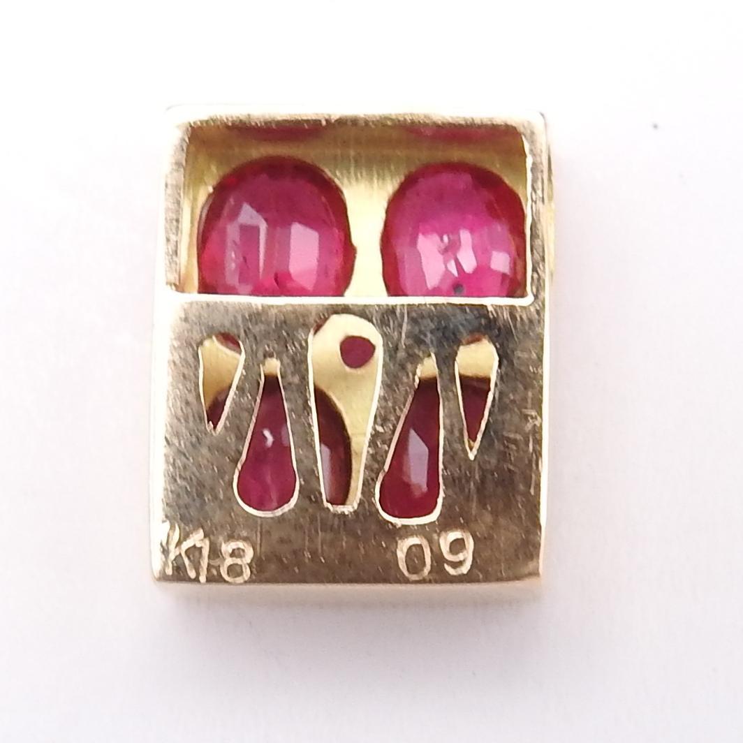 K18 イエローゴールド ルビー0.9ct ペンダントトップ