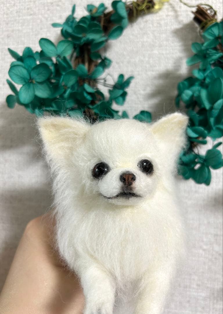 羊毛フェルト　おっとり顔のチワワちゃんno.29