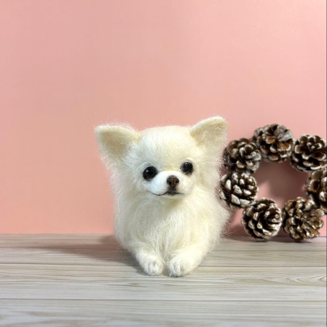 羊毛フェルト　おっとり顔のチワワちゃんno.29