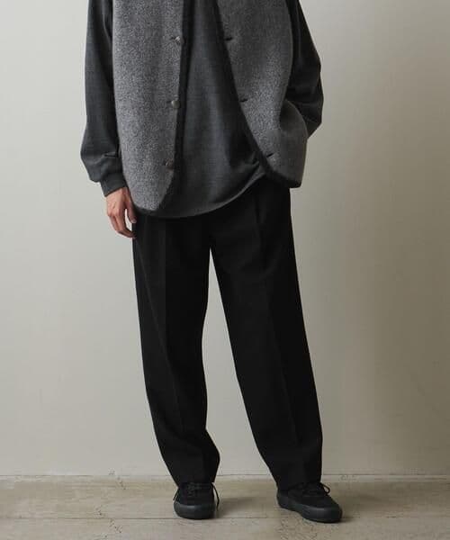 Steven alan ウール ツープリーツ スラックス BOLD ブラック M