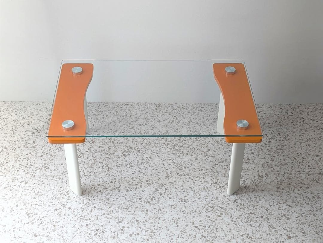 00s OLD ガラス サイド テーブル スペースエイジ ポップ Y2K 小さめ