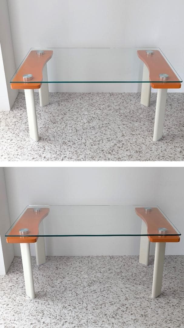 00s OLD ガラス サイド テーブル スペースエイジ ポップ Y2K 小さめ