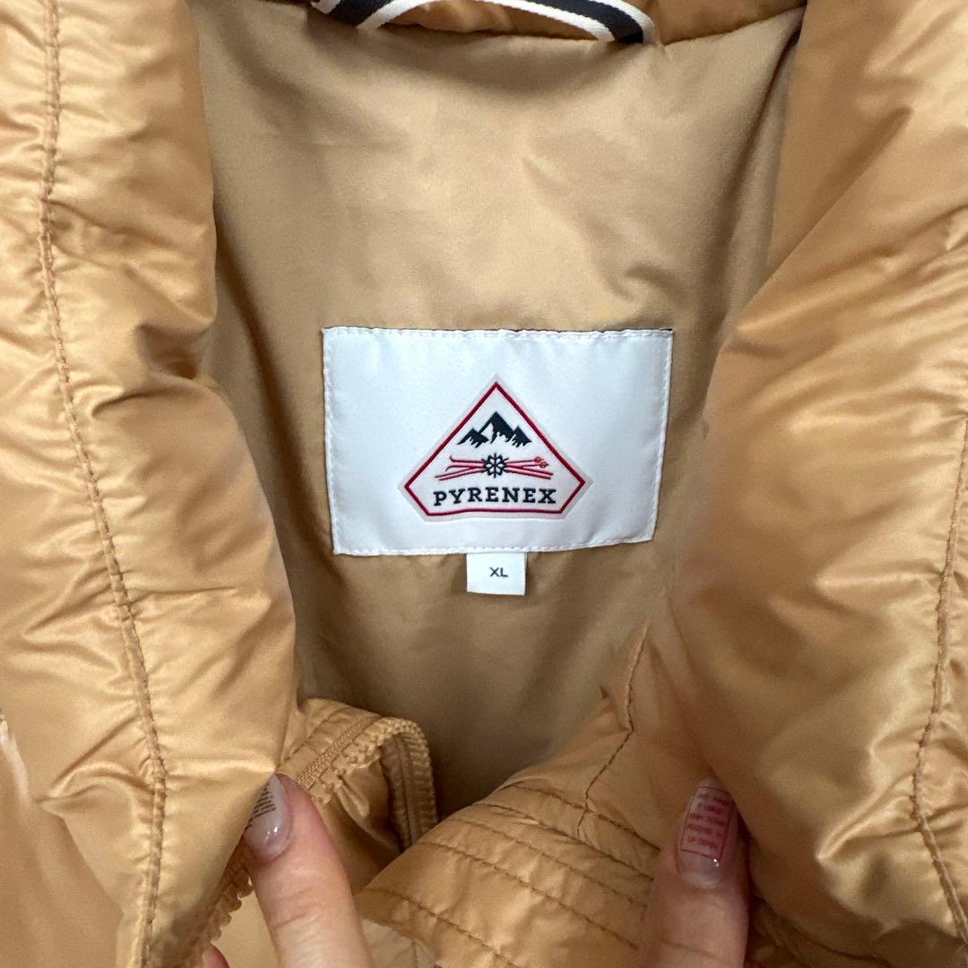 PYRENEX ベージュ ダウンベスト XL