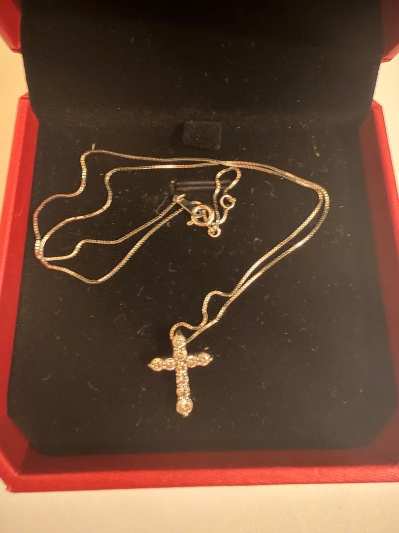 プラチナ900 0.5ct クロス ダイヤモンド