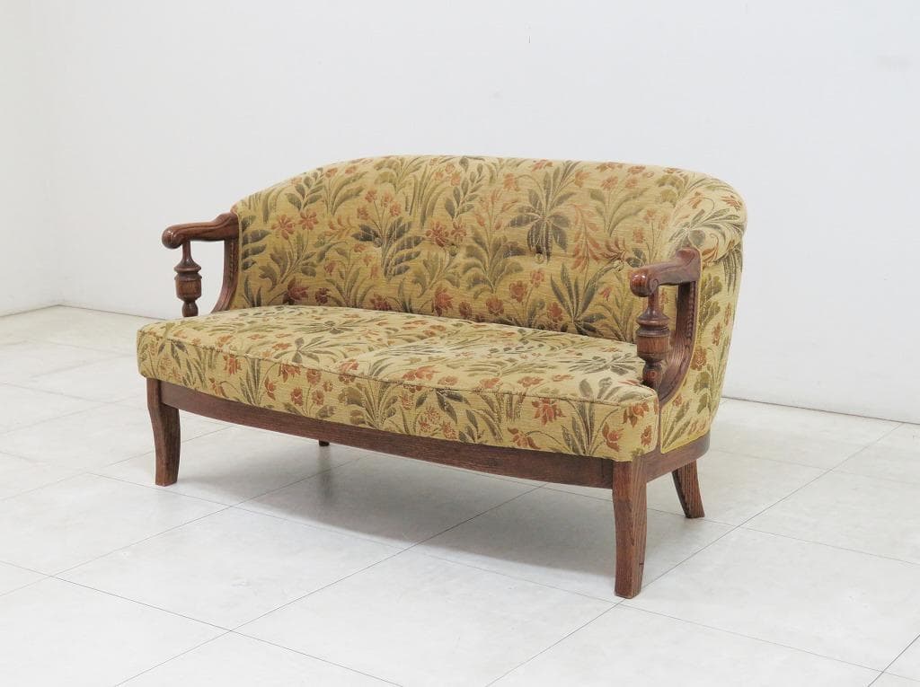 ★美品★■三越家具 ブルージュ■2人掛けソファ■オーク■日本製■カントリーハウス