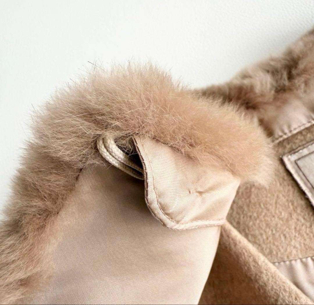 ◾️美品　フォクシー　foxy　デイジーリン　ジレ　ベスト　キャメル　ファー