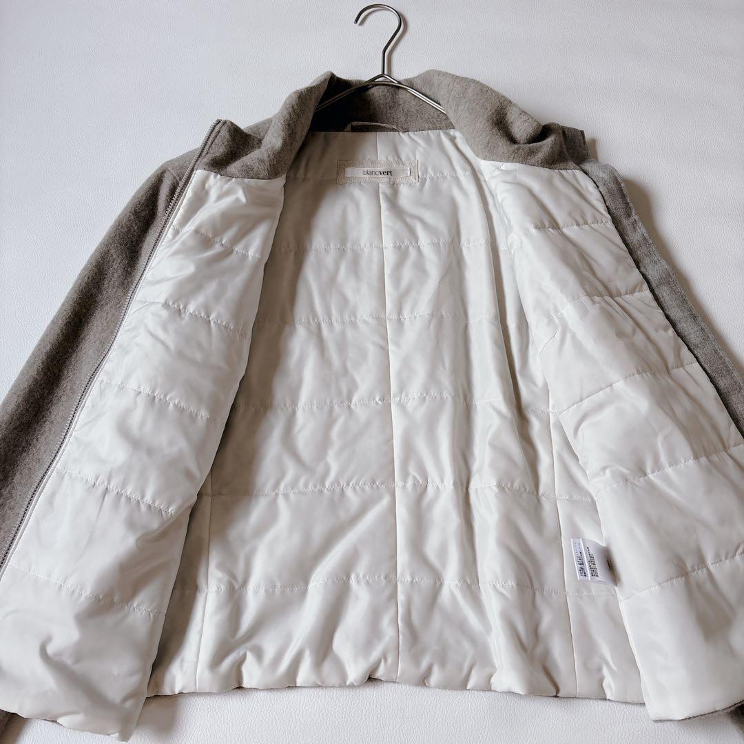 未使用級♡ブランベール 中綿ジャケット モニーレ 近年 スタンドカラー Lサイズ