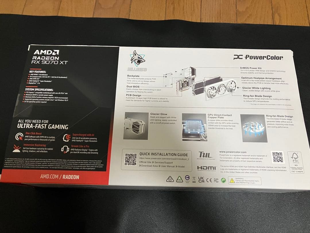 PowerColor Radeon RX 9070XT 白Hellhound