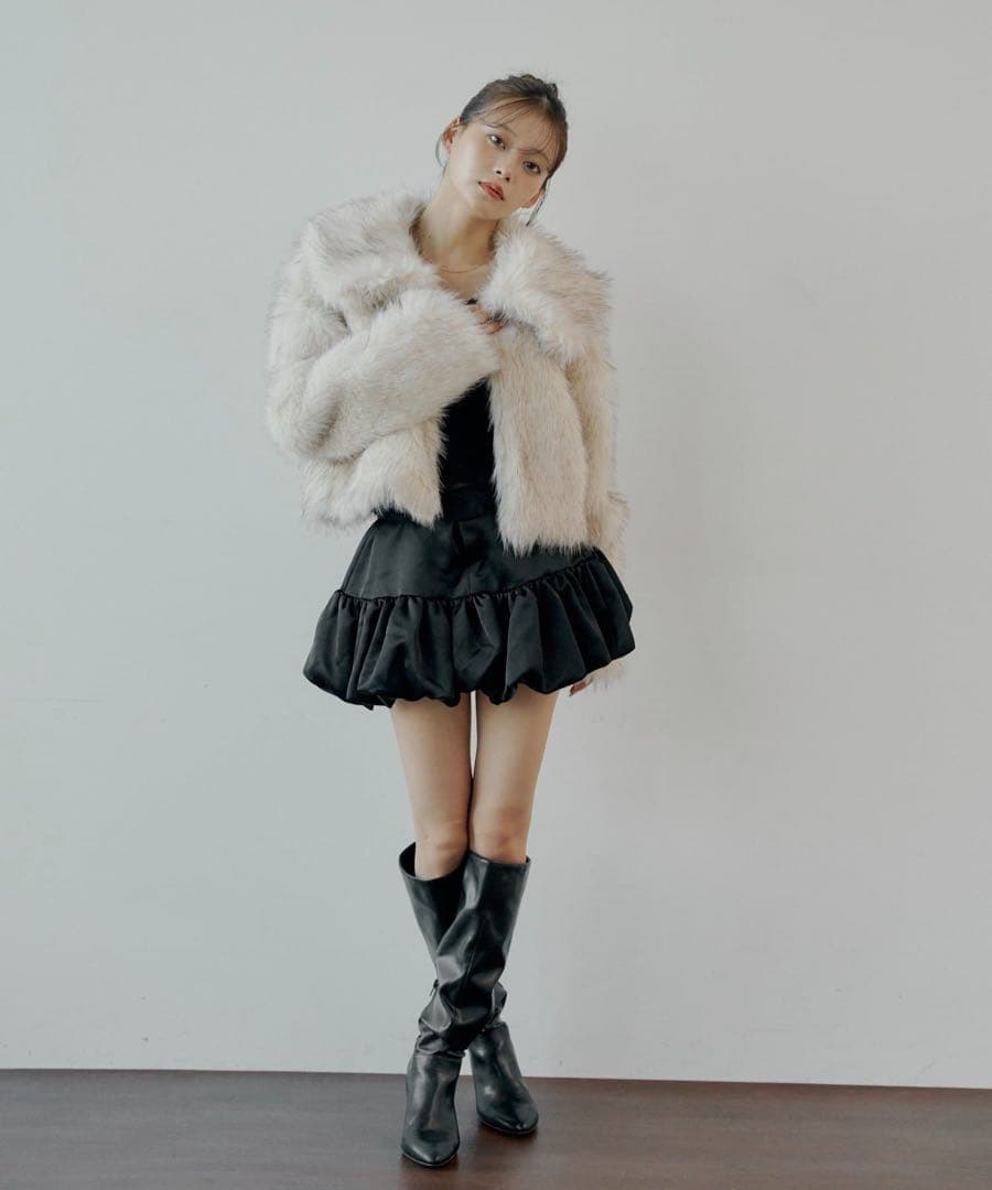 Chico ファーショートコート　フリーサイズ