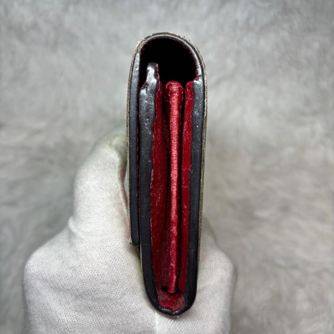 ✨美品✨ グッチ 長財布 ティアン 花 鳥 GGスプリーム 折り財布 レザー