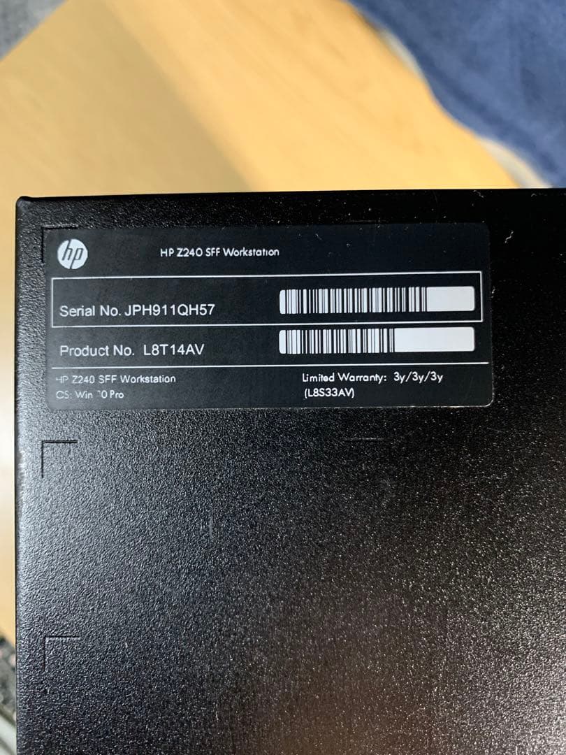 【美品】HP Z240 SFF E3-1270V6 16GB/2TB K420