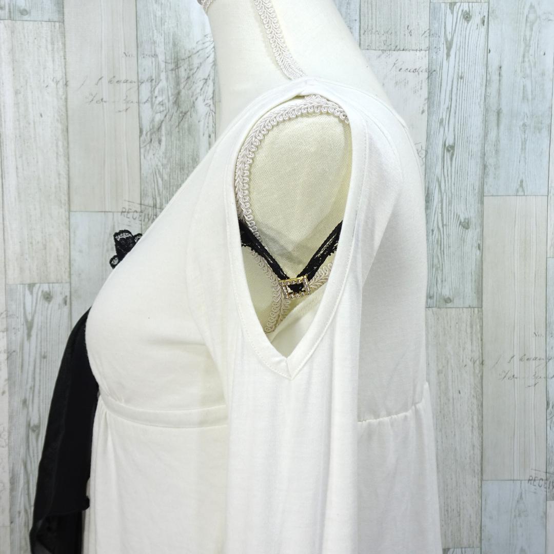 GOLDS infinity チュニック フレアスリーブ 肩見せ 装飾 フリル