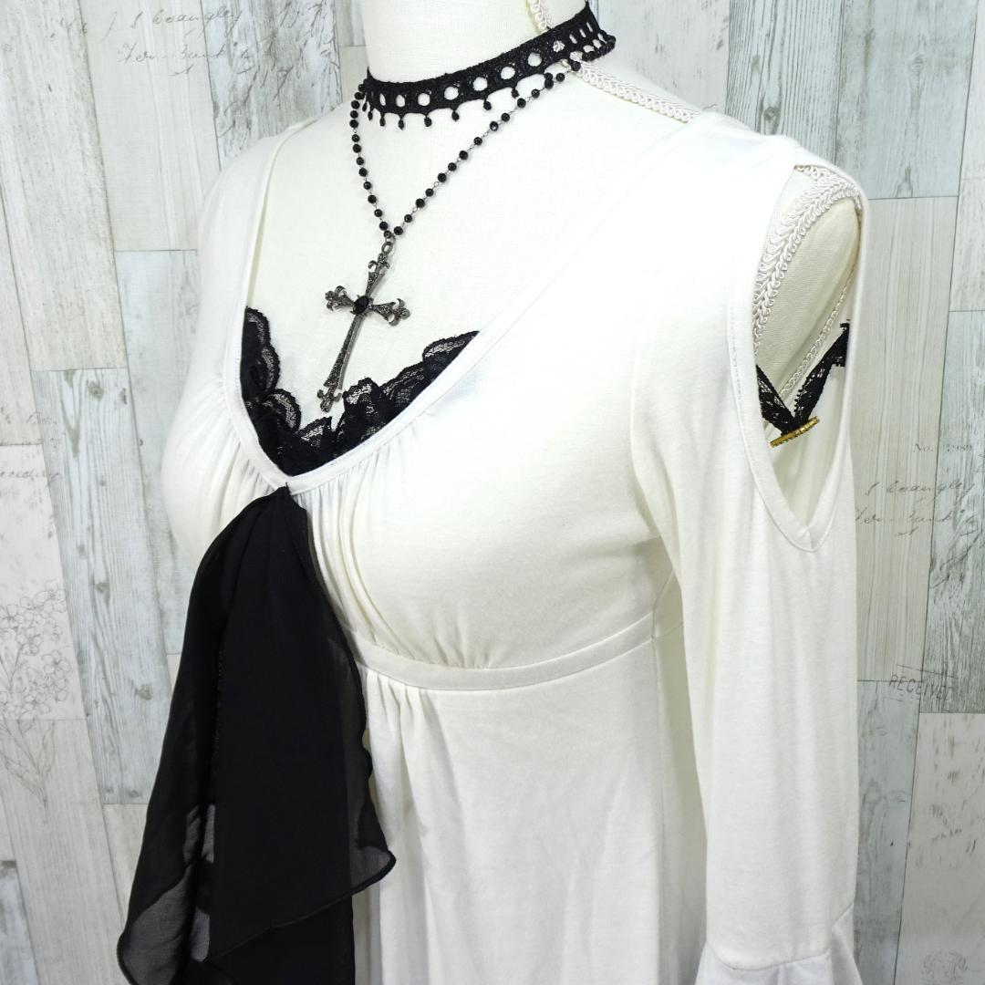 GOLDS infinity チュニック フレアスリーブ 肩見せ 装飾 フリル