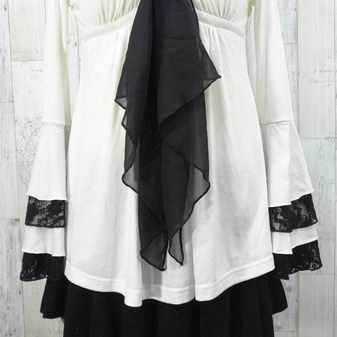 GOLDS infinity チュニック フレアスリーブ 肩見せ 装飾 フリル