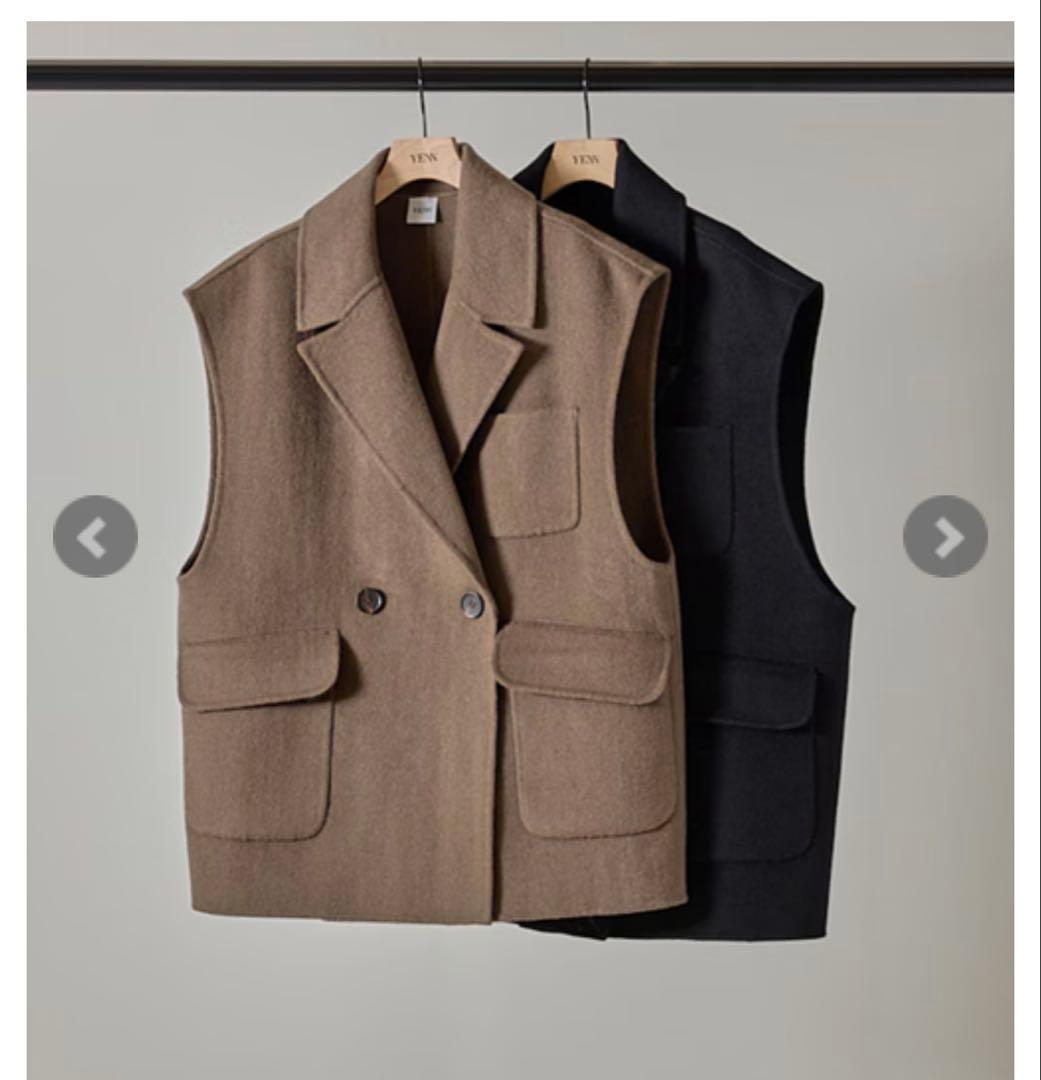 Lapin ＹＥＮＮ　ブラウン ダブルボタン ベスト Fサイズ