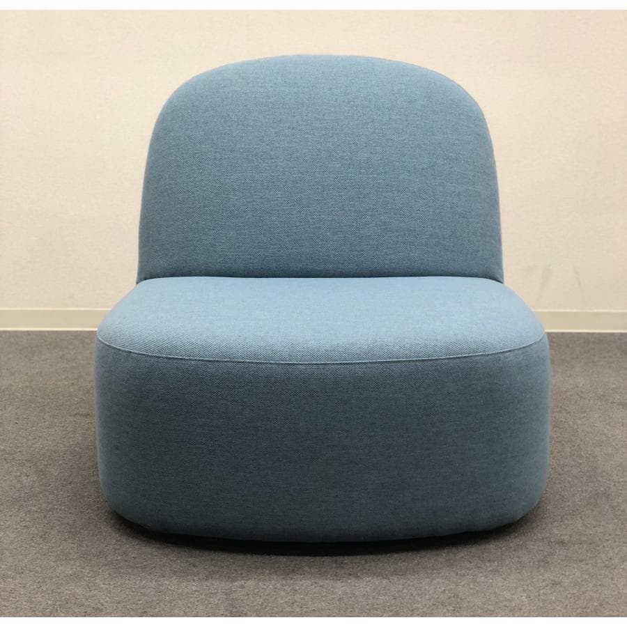 美品■カリモクニュースタンダード■ポーラー　ラウンジチェア　L　水色　１Pソファ