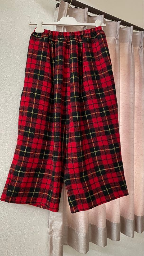 タータンチェック　サルエル