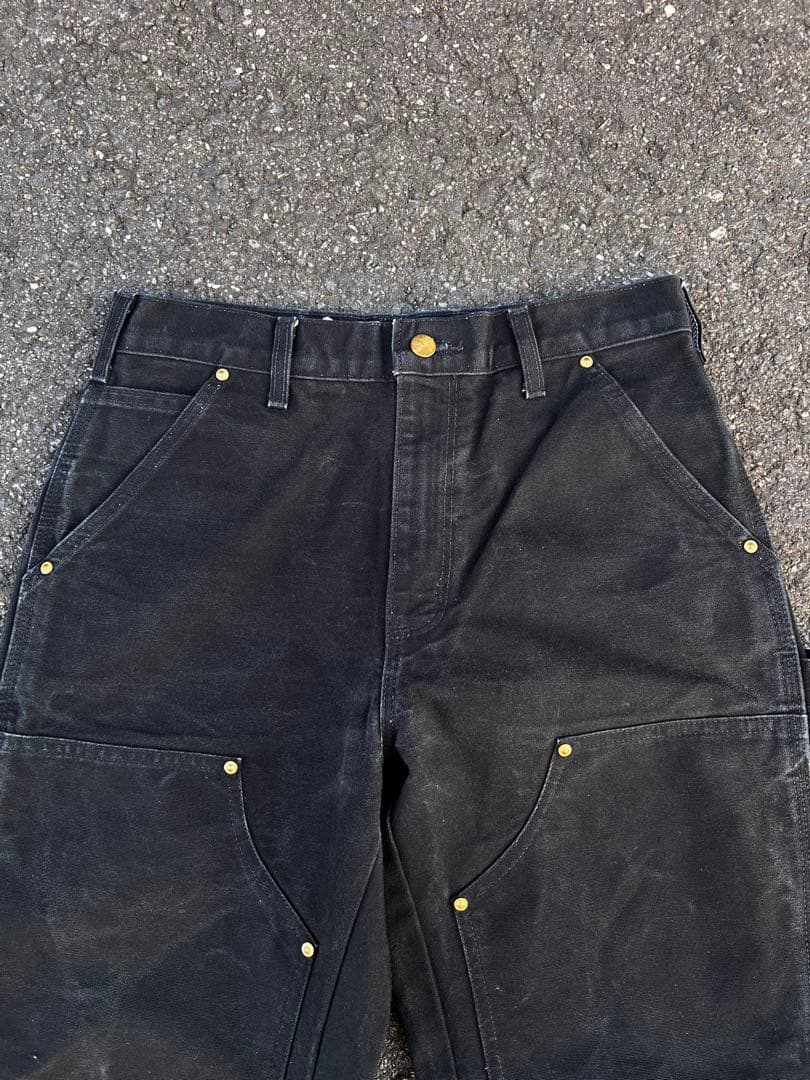 カーハートダブルニーペインターパンツ　ブラック USA製