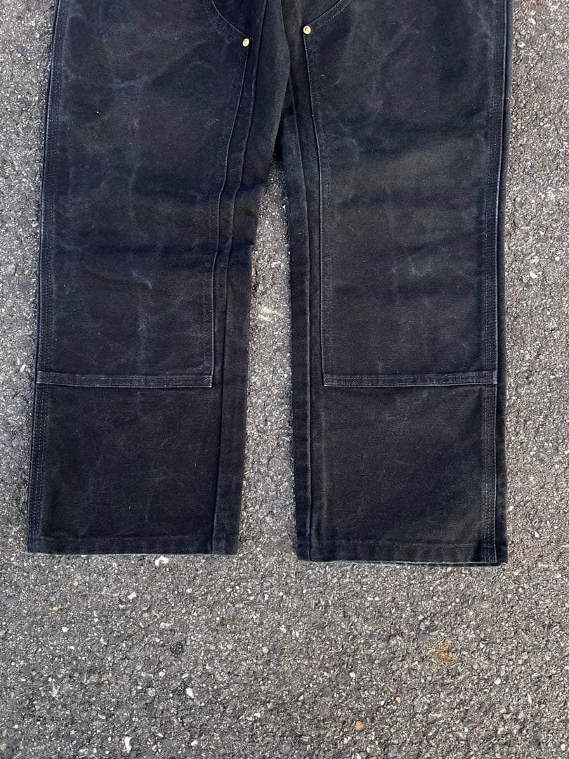 カーハートダブルニーペインターパンツ　ブラック USA製