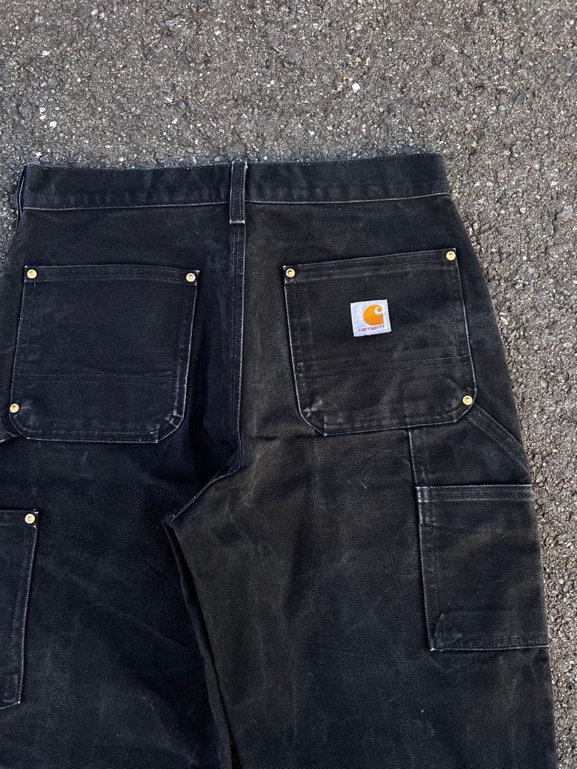 カーハートダブルニーペインターパンツ　ブラック USA製