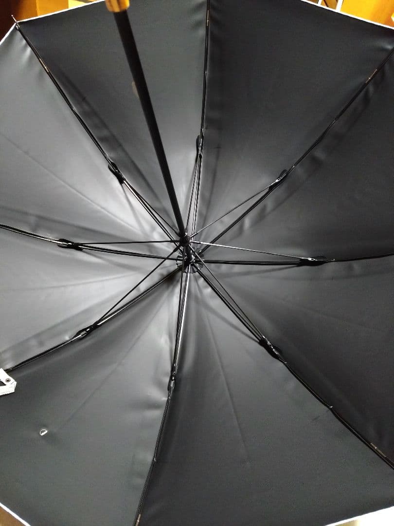 サンバリア100 日傘　長傘　Mサイズ ストライプ　グレー