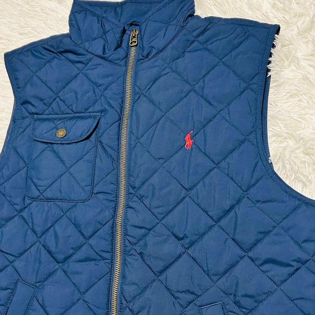 美品 ポロラルフローレン 中綿 キルティング ベスト