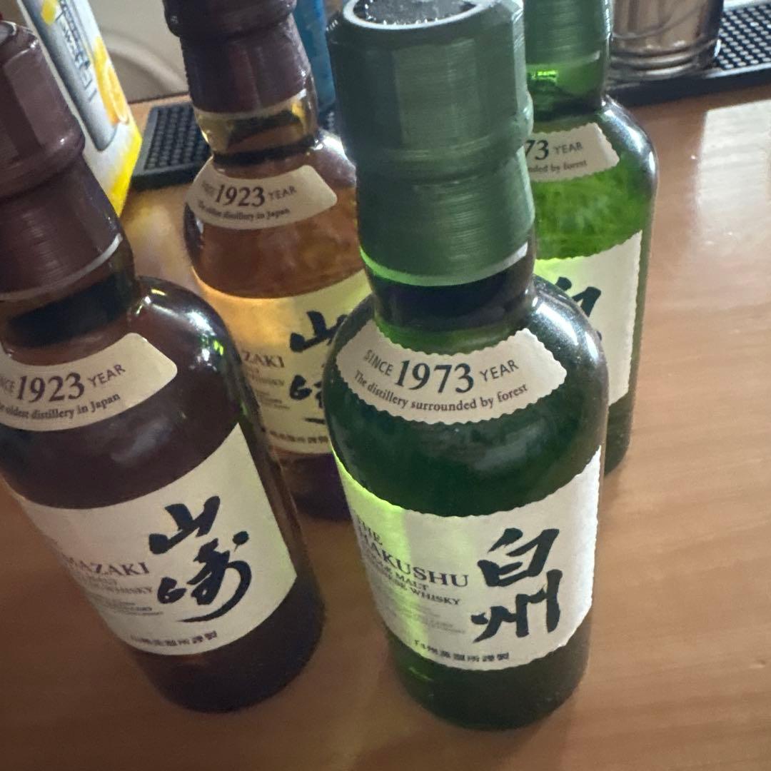 山崎・白州180ml ミニボトル 4本セット