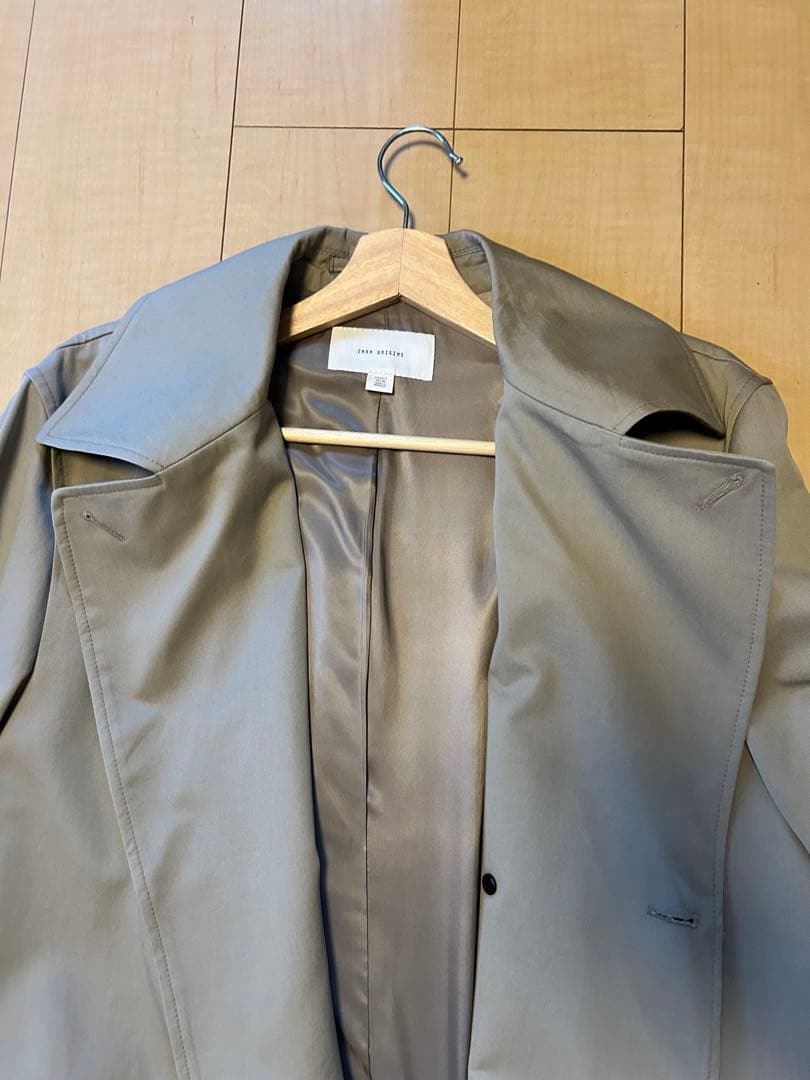 ZARA ORIGINS トレンチコート カーキ オリーブ ベージュ