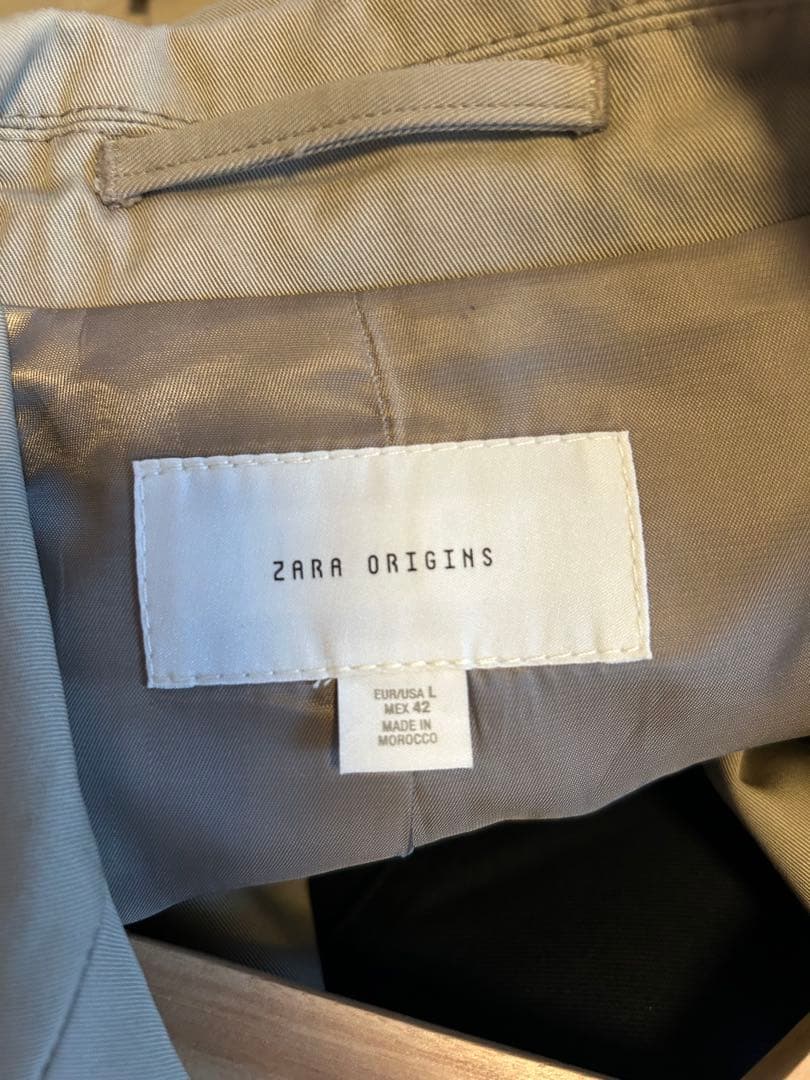ZARA ORIGINS トレンチコート カーキ オリーブ ベージュ
