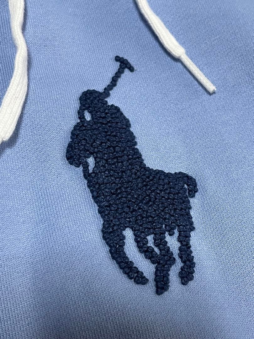 ポロラルフローレン　パーカー　ライトブルー　レディース　S ビッグポニー　刺繍