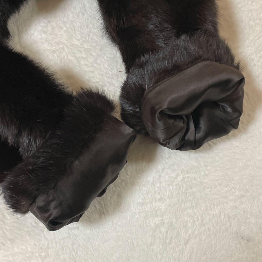 【総丈115cm】ミンク 本毛皮 ロングコート リアルファー M相当 毛並み◎