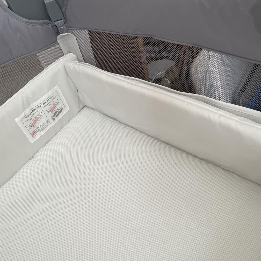 【美品】アップリカ ココネルエアー グレーベアー AB ベビーベッド