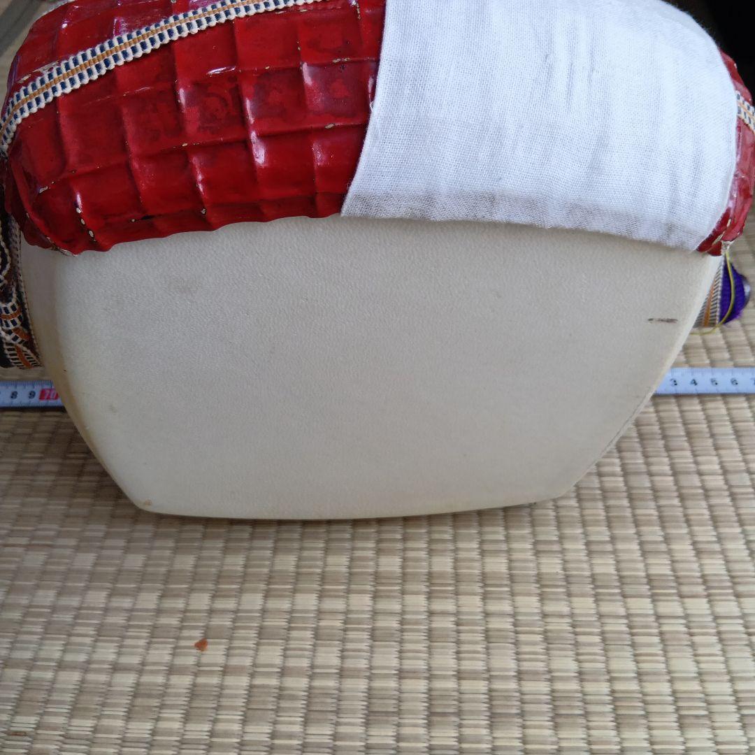 義太夫三味線　太棹　文楽　竹本　本体 白/赤 3弦 バチ付き　豊竹