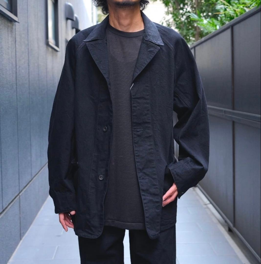 [定価以下] COMOLI ブラックデニムワークジャケット　4