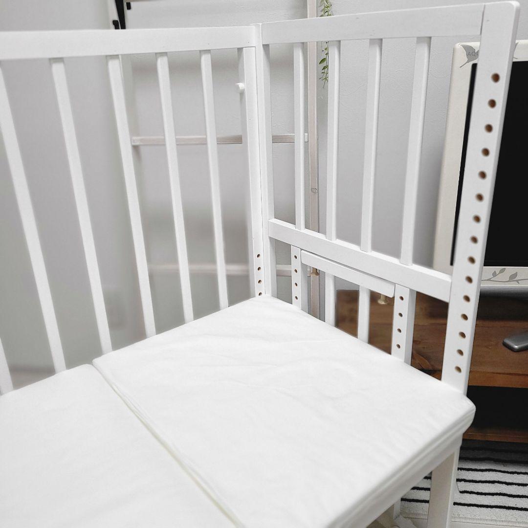 美品 大和屋 そいねーる ＋ ロング ベビーベッド マットレス付 新生児 添い寝