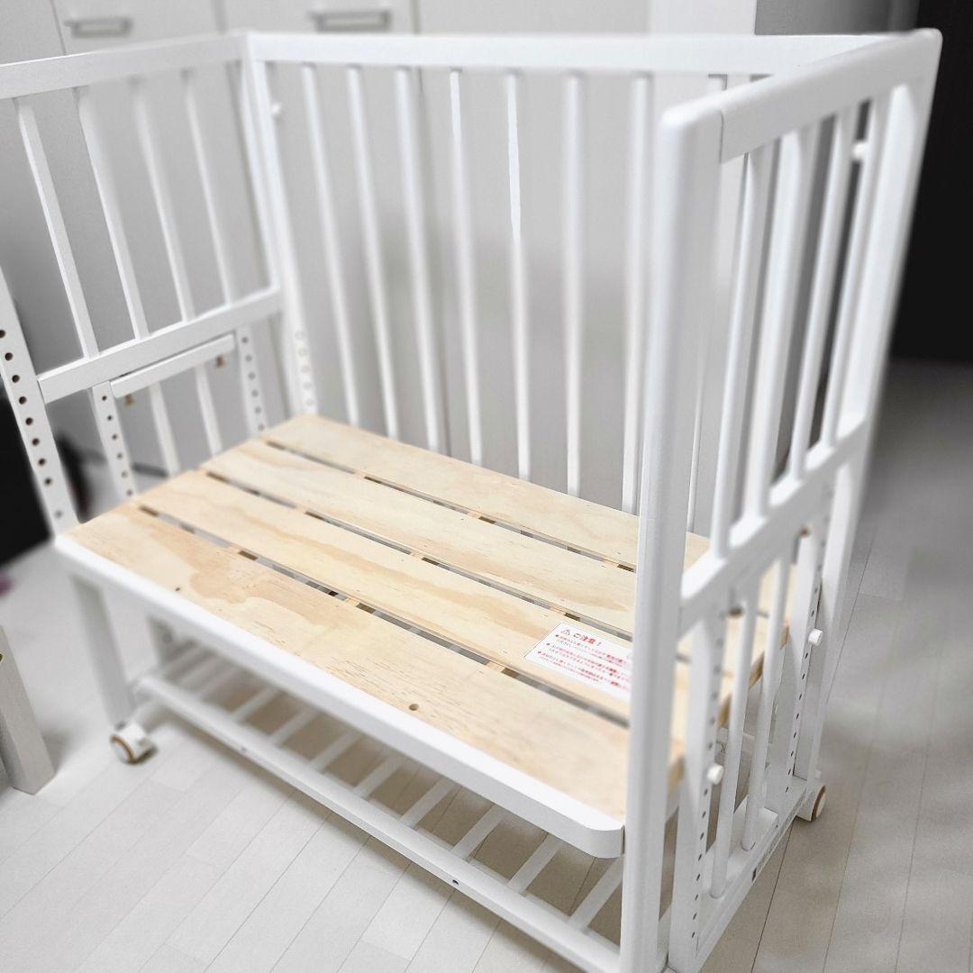 美品 大和屋 そいねーる ＋ ロング ベビーベッド マットレス付 新生児 添い寝