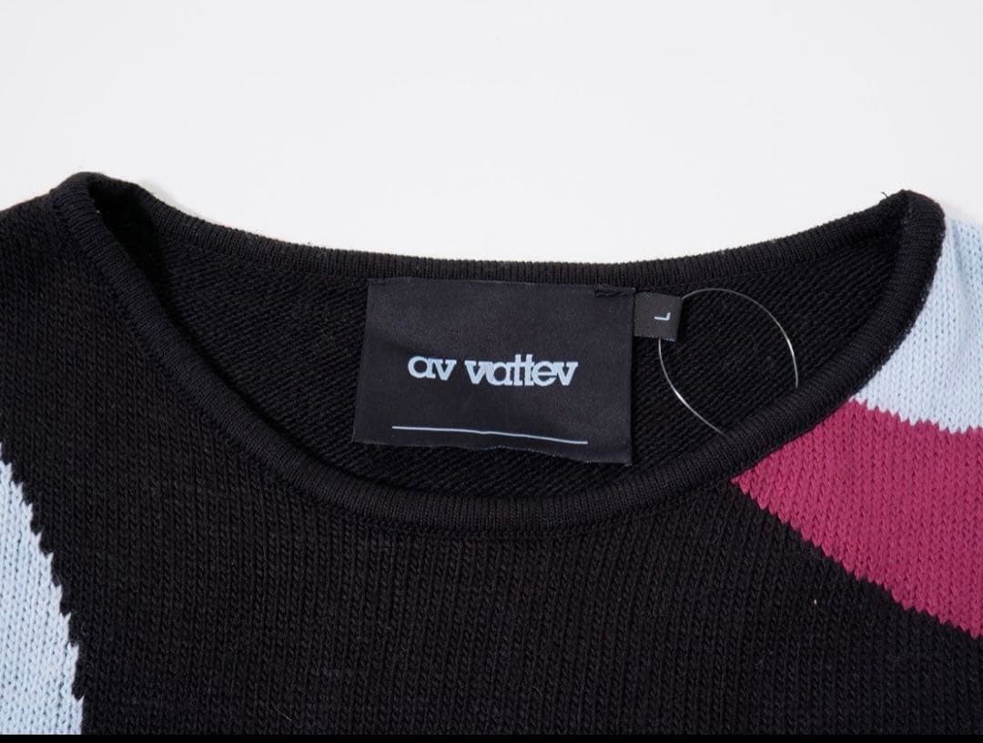 av vattev 長袖ニットセーター 黒/青/赤