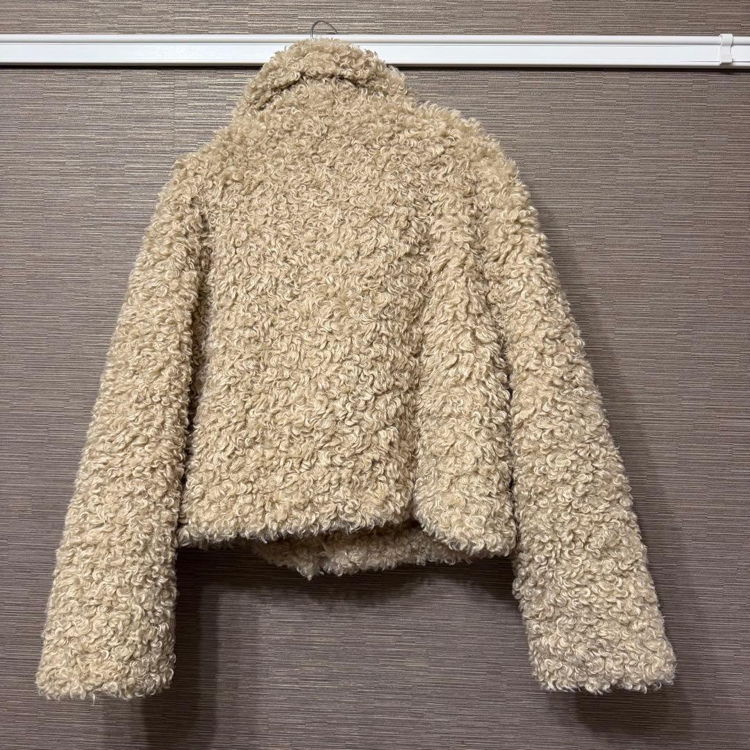 ZARA トグルボタン フェイクファー ボアジャケット S