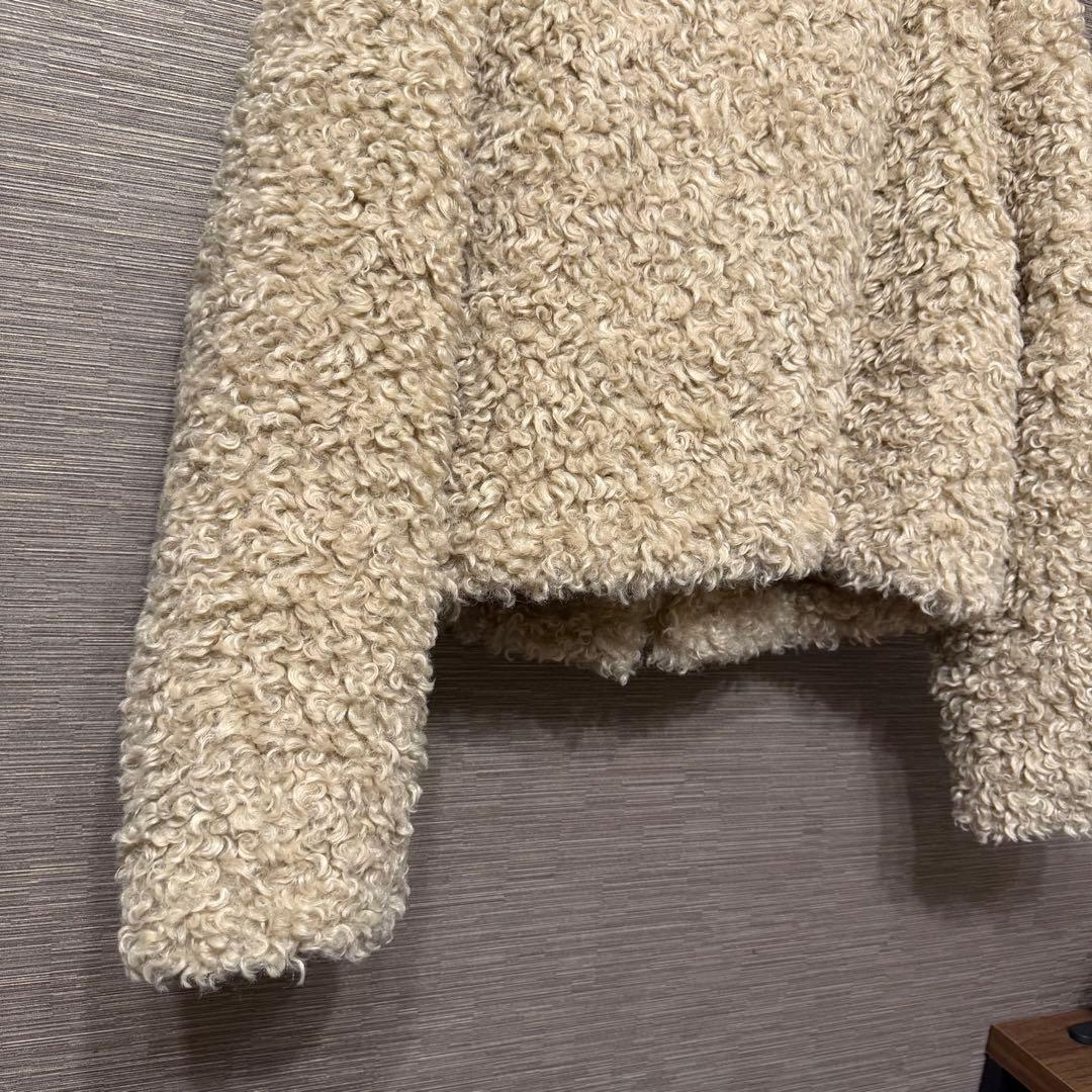 ZARA トグルボタン フェイクファー ボアジャケット S