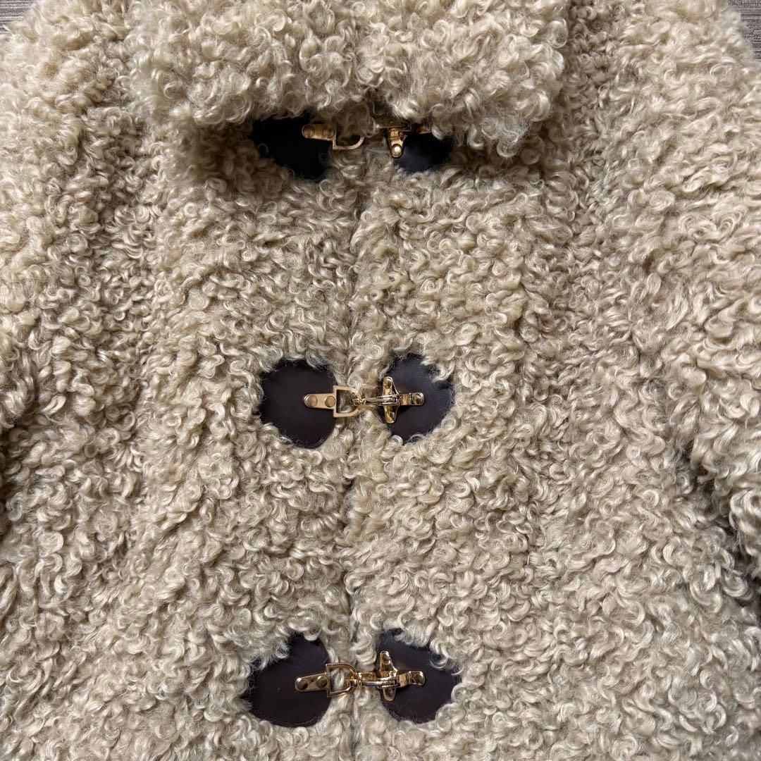 ZARA トグルボタン フェイクファー ボアジャケット S