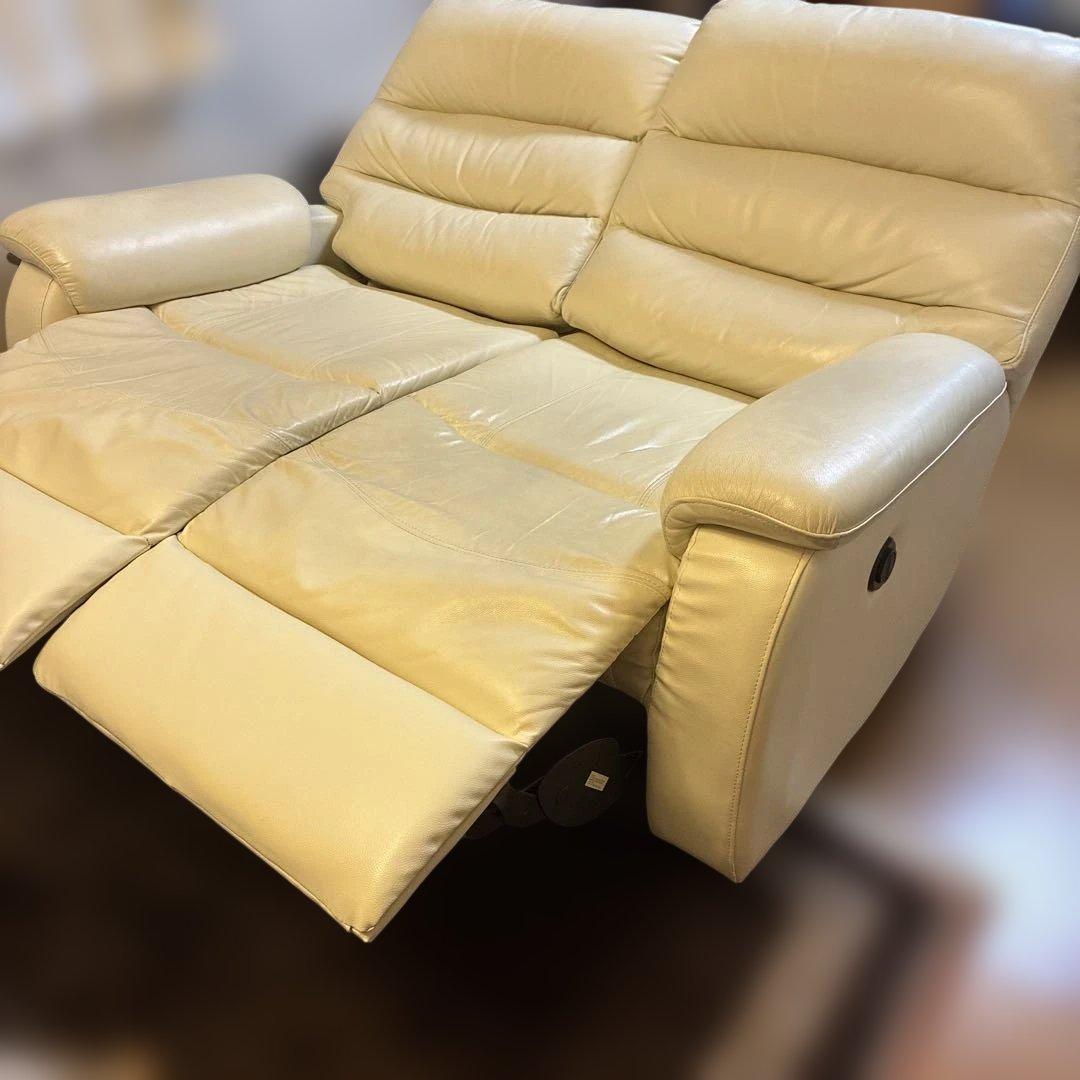 ニトリ2Pソファビリーバー2 IV ホンガワ　アイボリー